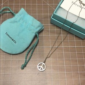 Sterling Silver Tiffany & Co. Peace Necklace